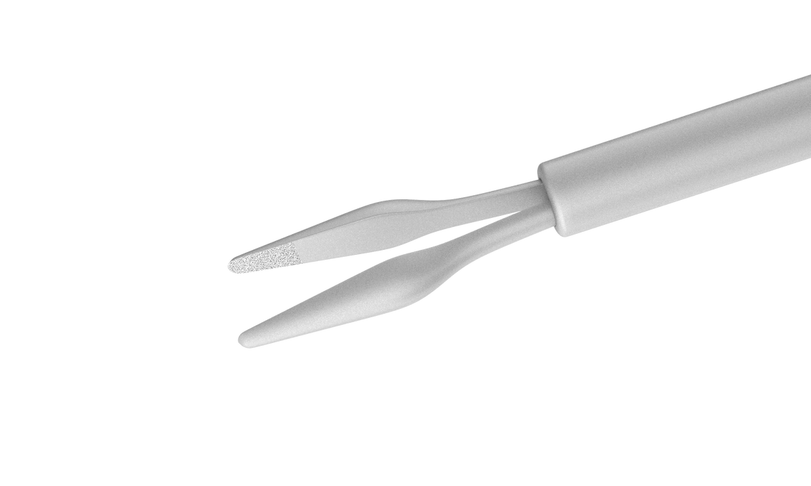 999R 12-301-25D Disposable Gripping Forceps with a Sandblasted Platform, 25 Ga, Stainless Steel, 6 per Box