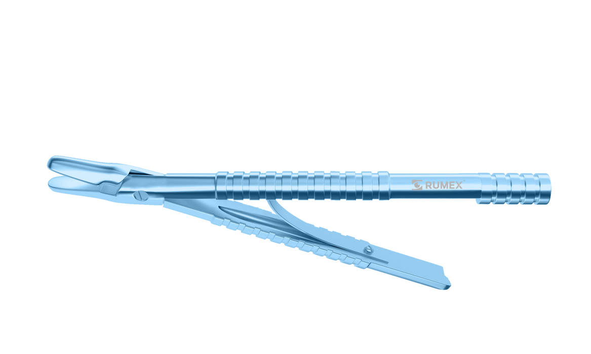 251R 1-010T Blade Holder, Round Handle, with End Lock, Length 95 mm, Titanium