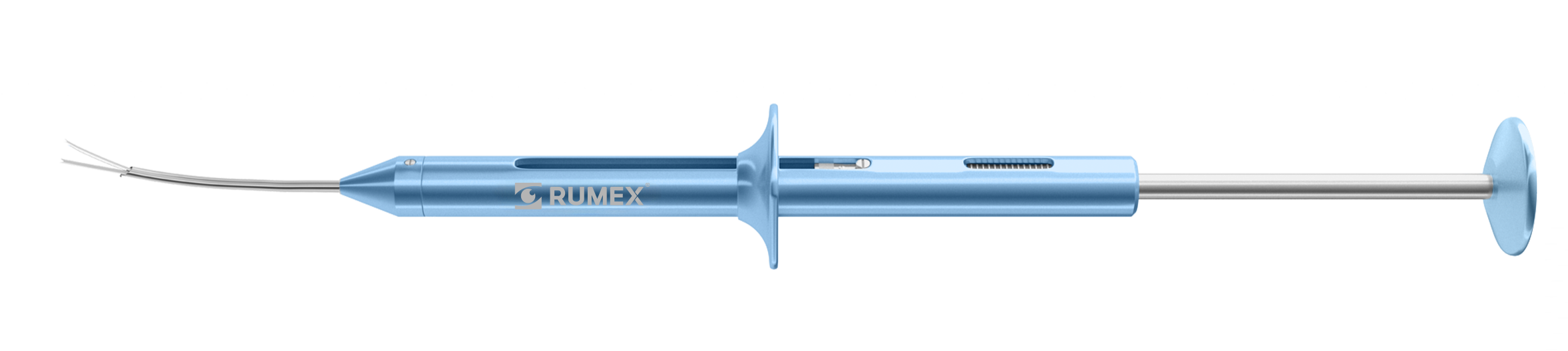 647R 10-091 Beehler Pupil Dilator with Plunger, Four Prongs, 17 Ga, Curved, Length 130 mm, Titanium Handle