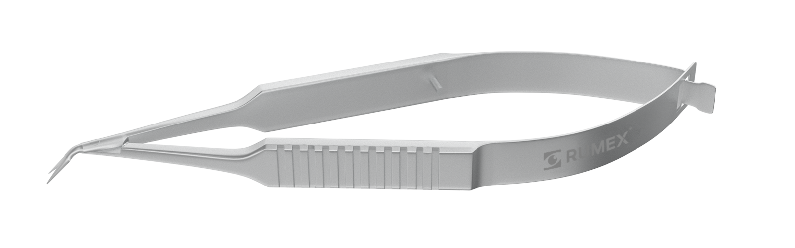 338R 11-054S Vannas Capsulotomy Scissors, Angled, Sharp Tips, 6.00 mm Blades, Flat Handle, Length 81 mm, Stainless Steel