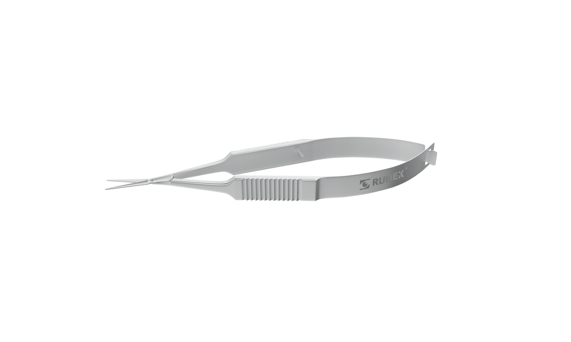 233R 11-056S Gills-Vannas Capsulotomy Scissors, Straight, Sharp Tips, 10.00 mm Blades, Flat Handle, Length 88 mm, Stainless Steel
