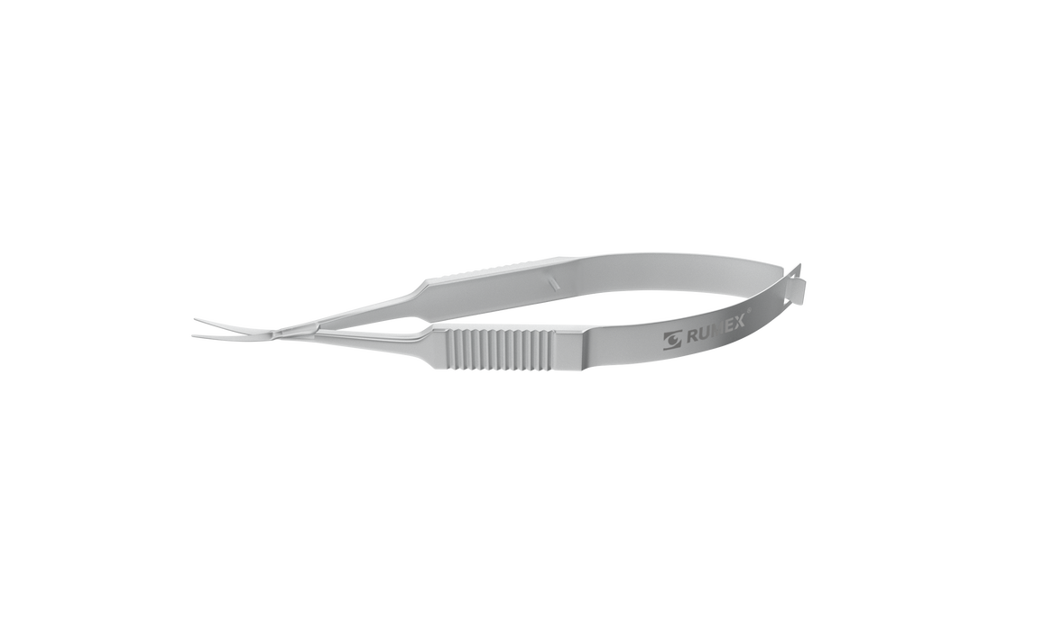 051R 11-058S Gills-Vannas Capsulotomy Scissors, Curved, Sharp Tips, 10.00 mm Blades, Flat Handle, Length 88 mm, Stainless Steel