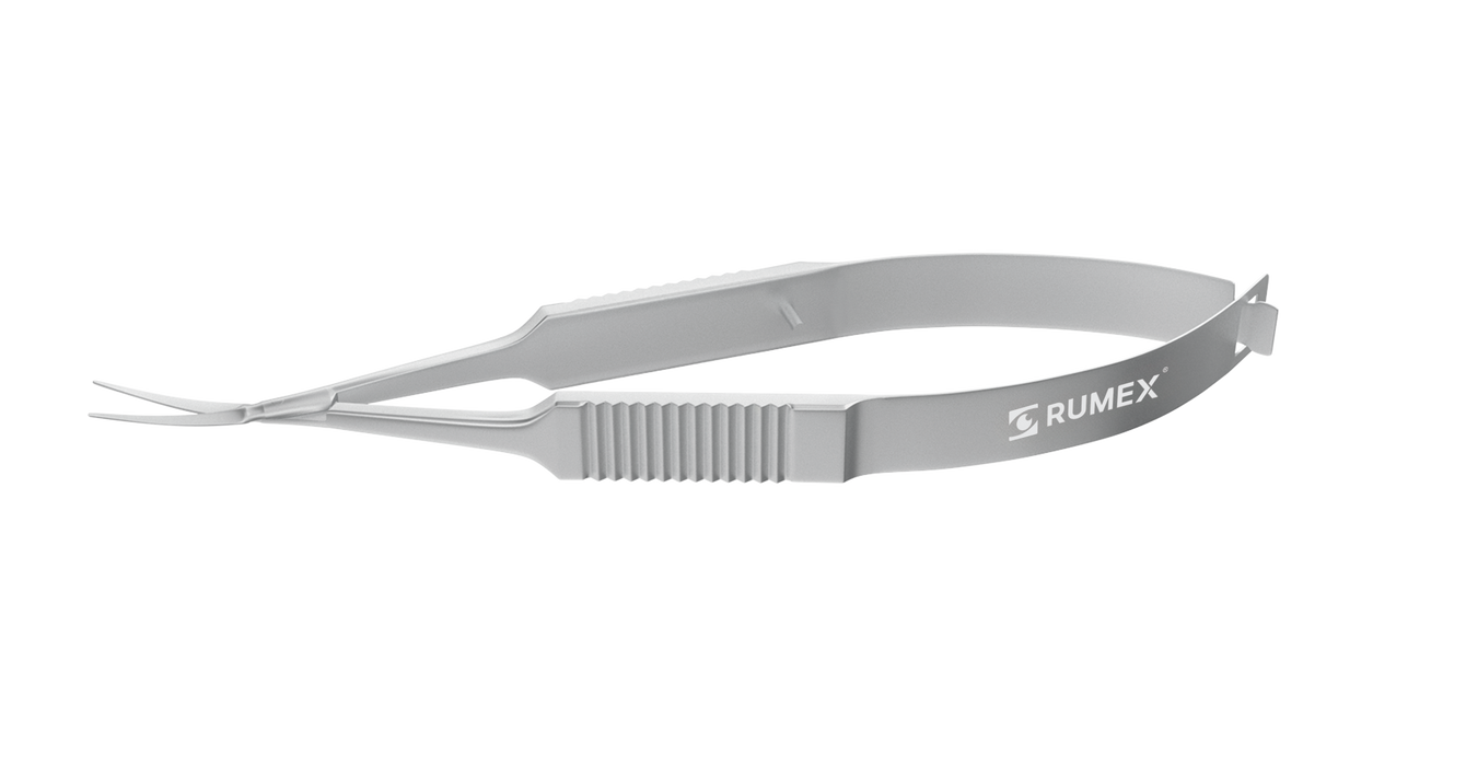 051R 11-058S Gills-Vannas Capsulotomy Scissors, Curved, Sharp Tips, 10.00 mm Blades, Flat Handle, Length 88 mm, Stainless Steel