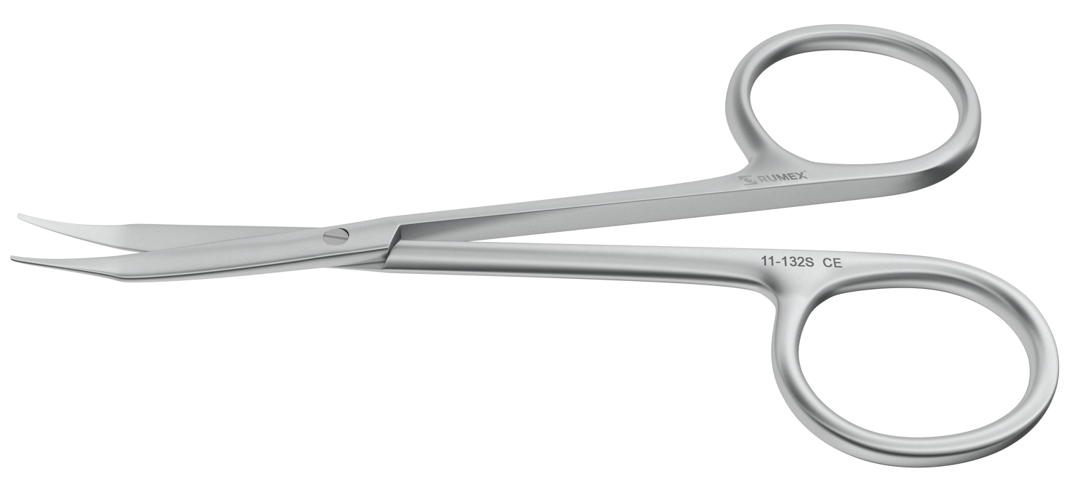 141R 11-132S Stevens Tenotomy Scissors, Curved, Blunt Tips, Length 115 mm, Stainless Steel