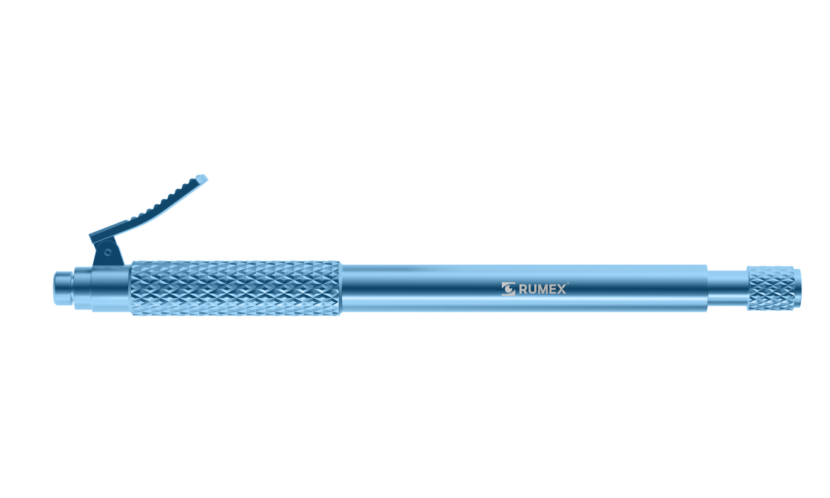 115R 12-001T Vitreoretinal Instrument Handle, One Finger Control, Length 108 mm, Titanium