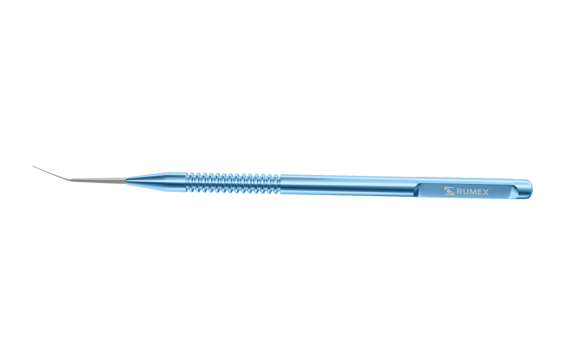 545R 13-010 Straight Spatula, 0.25 mm Wide, 10.00 mm Long Tip, Length 122 mm, Round Titanium Handle