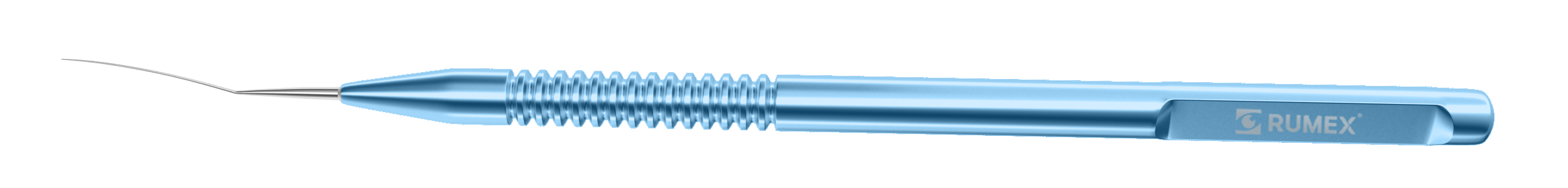 356R 13-020 Curved Spatula, 0.25 mm Wide, 12.00 mm Long, Length 122 mm, Round Titanium Handle