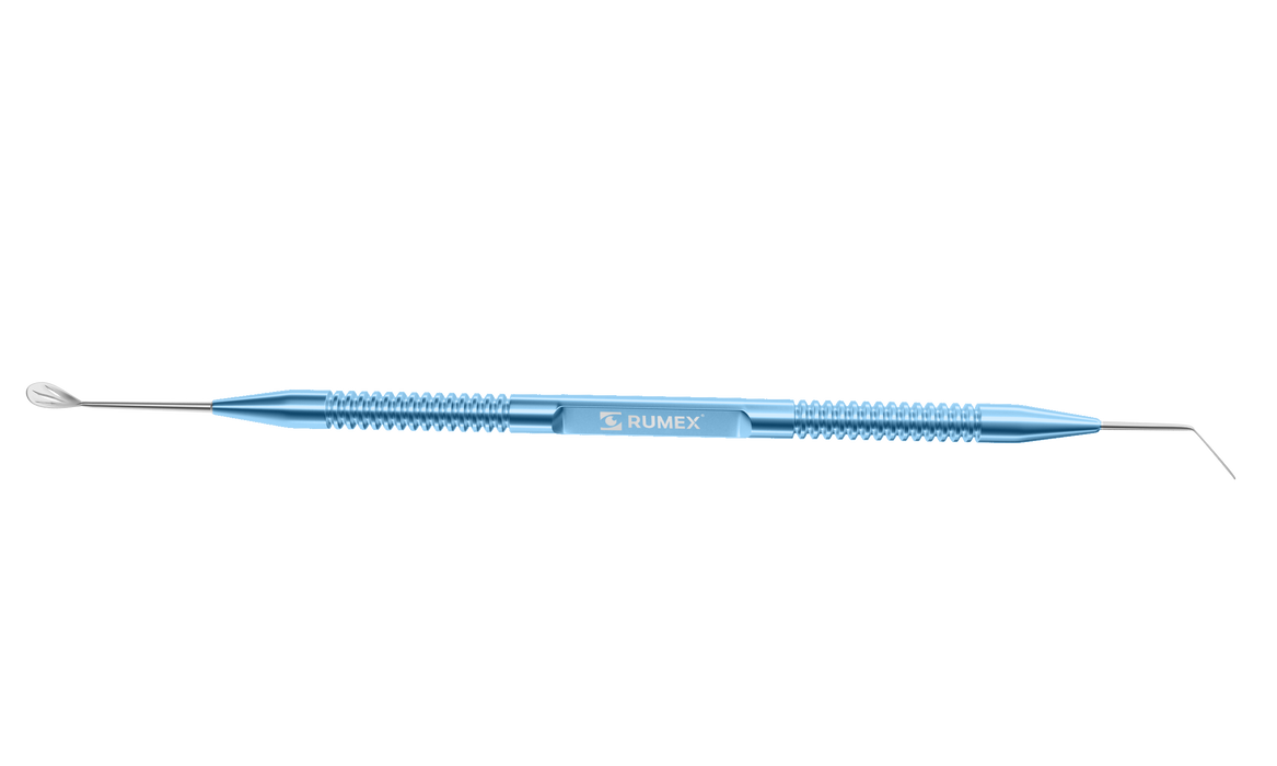 371R 13-110 Paton Spatula And Spoon, Double-Ended, Length 150 mm, Round Titanium Handle