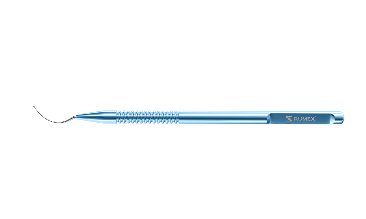 622R 13-183 John DSAEK Stromal Scrubber, Strongly Vaulted Shaft, Length 120 mm, Round Titanium Handle