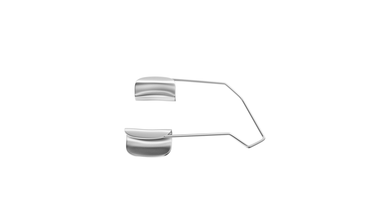 613R 14-0222S Barraquer Speculum with Solid Blades, Temporal, Premature Size, 4.00 mm Blades, Length 28 mm, Stainless Steel