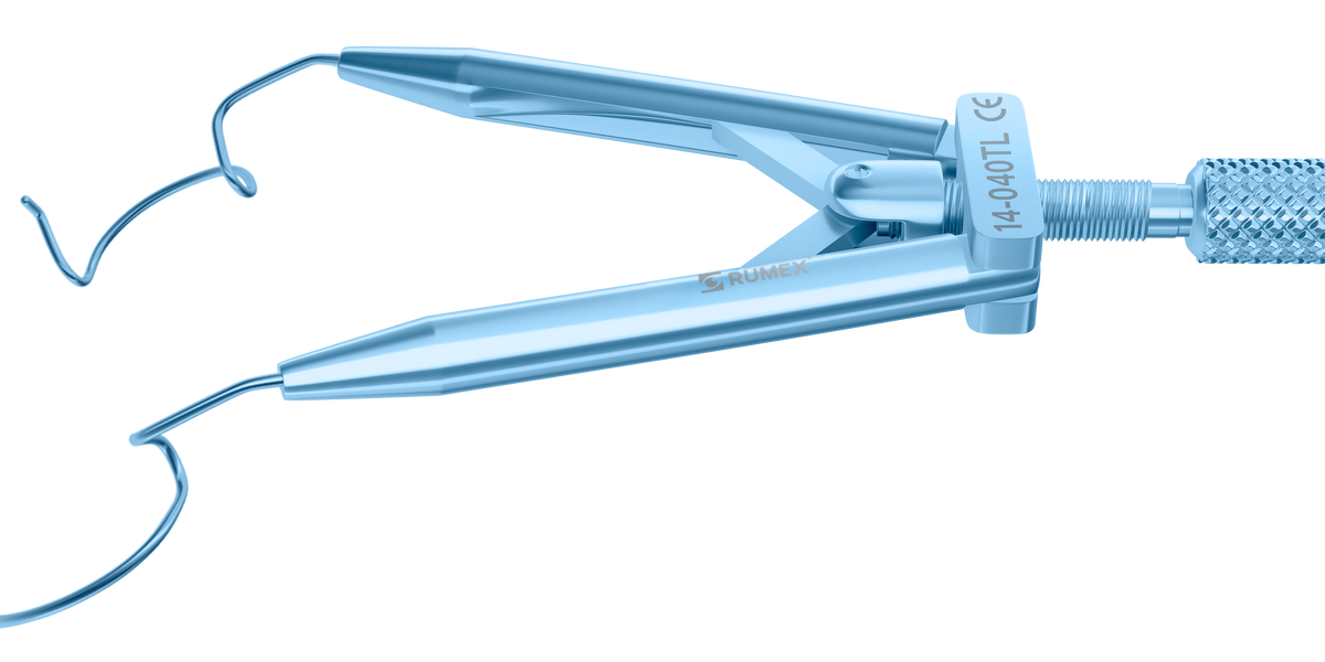14-040TL Lieberman Temporal Speculum, 14.00 mm Rounded Open Blades