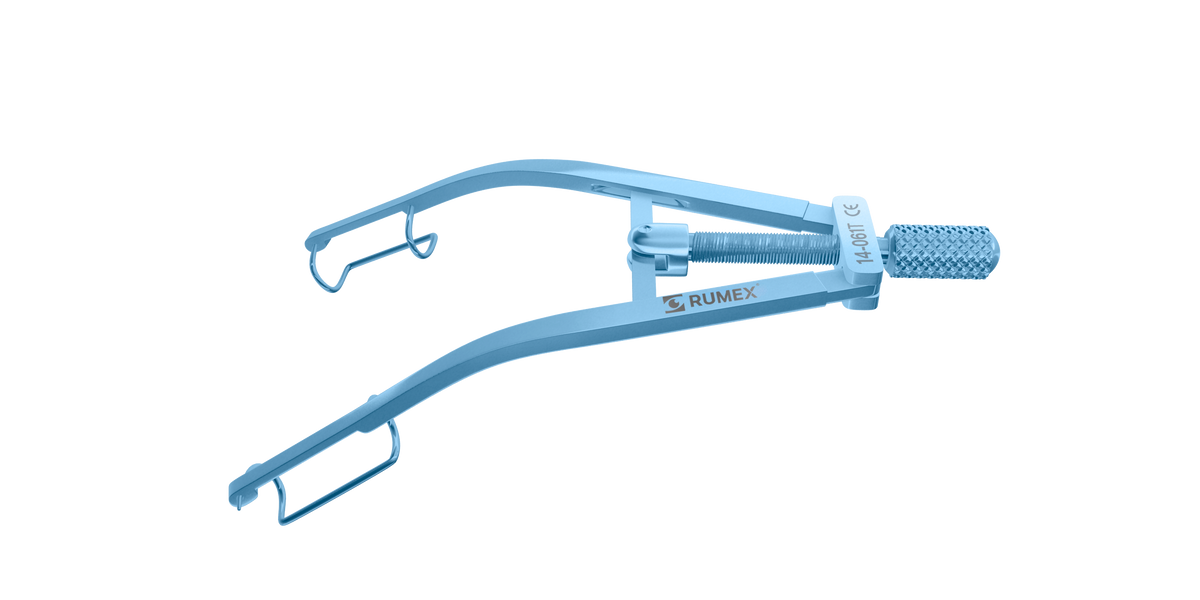 14-061T Castroviejo Speculum, Flat branches, Fenestrated 14.00 mm