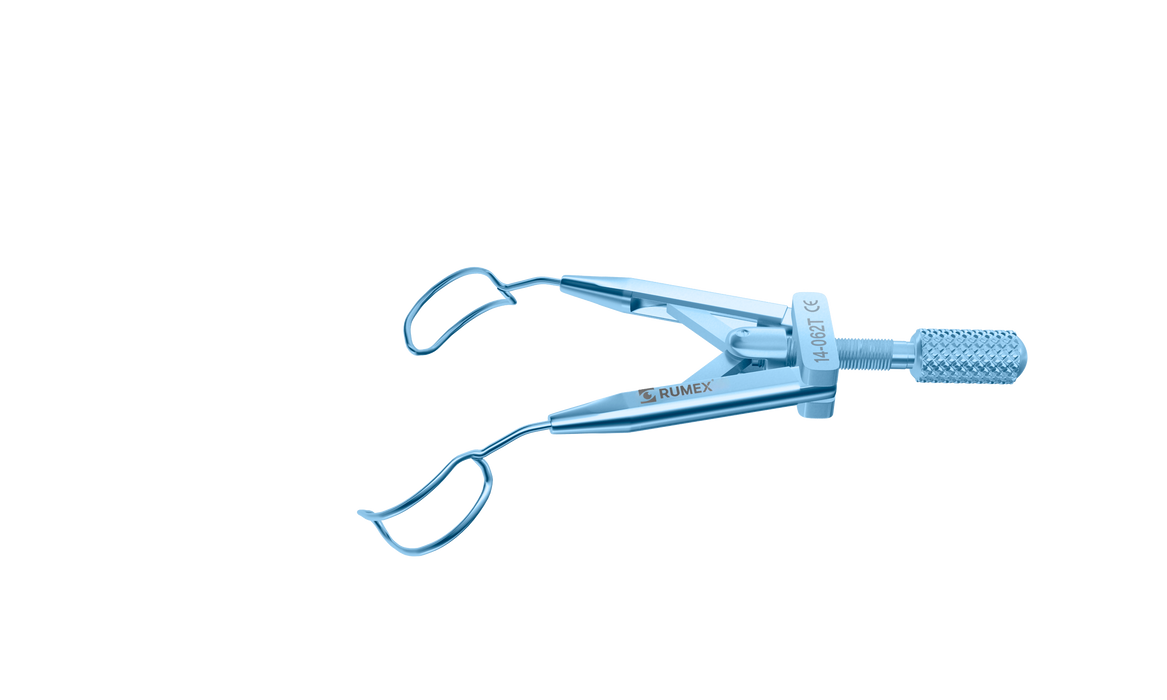 357R 14-062T Kershner Reversible Speculum, 14.00 mm Fenestrated Blades, Flat Branches, Length 70 mm, Titanium