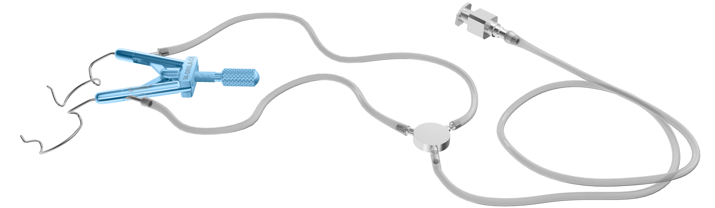 075R 14-080LA Lieberman Temporal Speculum with Aspiration, Adult Size, 14.00 mm Rounded Open Blades, Specially Designed for LASIK, Length 78 mm
