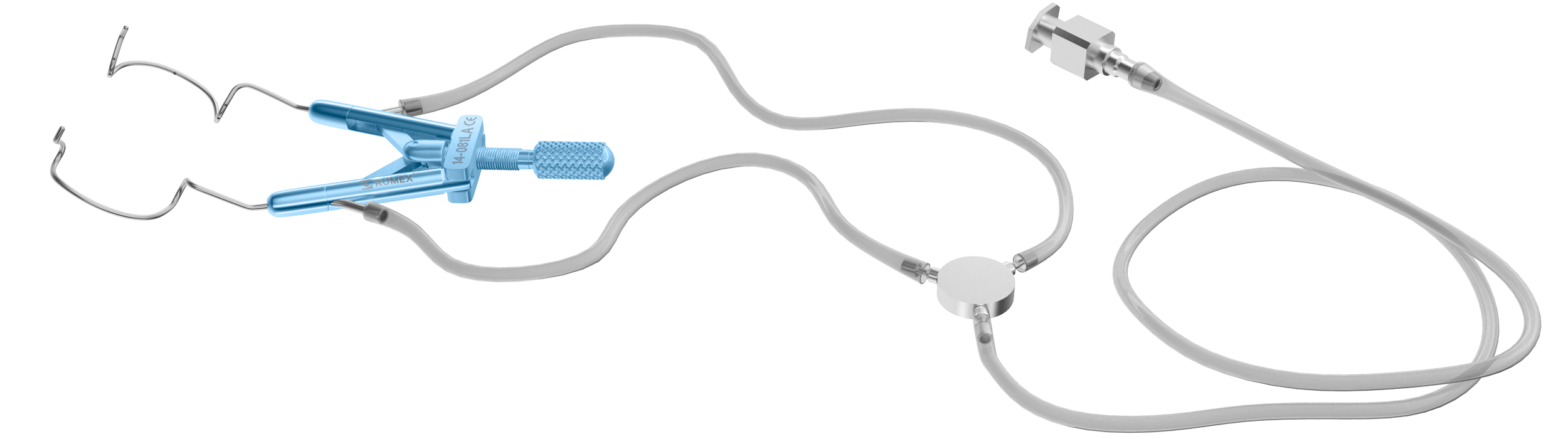 813R 14-081LA Lieberman Nasal Speculum with Aspiration, Adult Size, 14.00 mm Rounded Open Blades, Specially Designed for LASIK, Length 75 mm