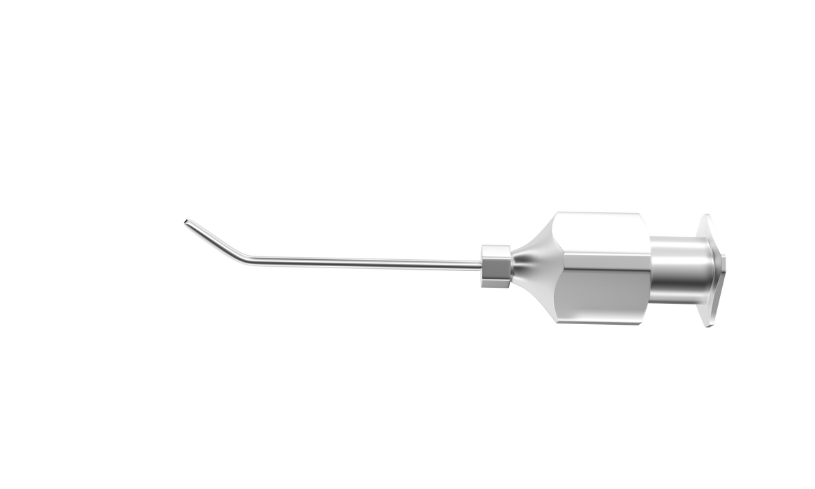 553R 15-055-19 Bishop-Harmon Anterior Chamber Cannula, 19 Ga x 25 mm, Angled, Spatulated