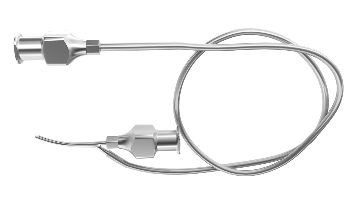 885R 15-119 Gills I/A Cannula with Silicone Tubing, Side by Side Front Opening, 23/23 Ga
