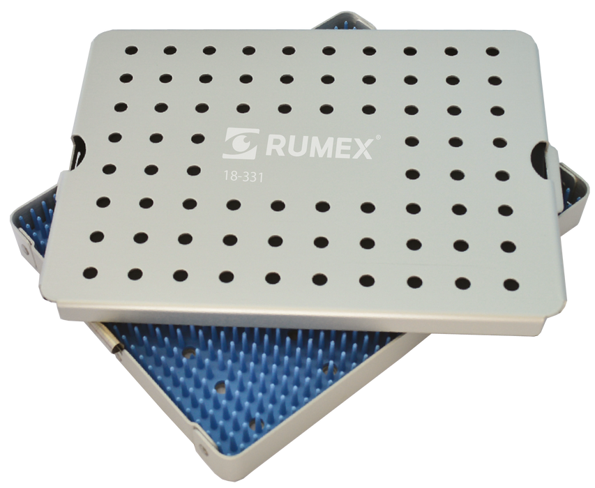 999R 18-331 Aluminum Sterilization Tray with Silicone Mat, 215×165×20, 8.50×6.50×0.80″