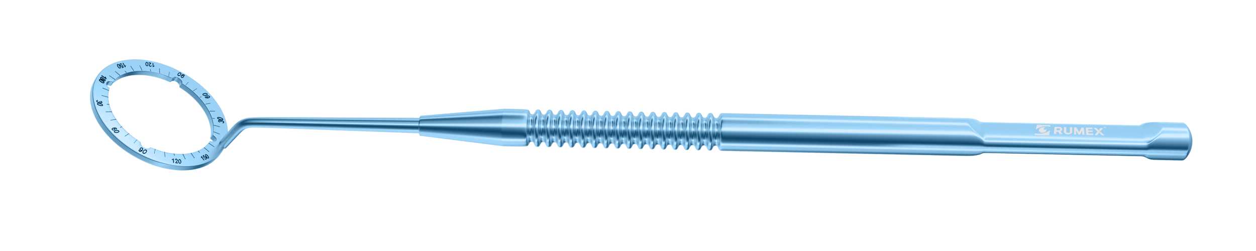 322R 2-0331T Grooved Mendez Degree Gauge, with 4 Grooves, 13.00/16.50 mm Diameters, Length 122 mm, Titanium