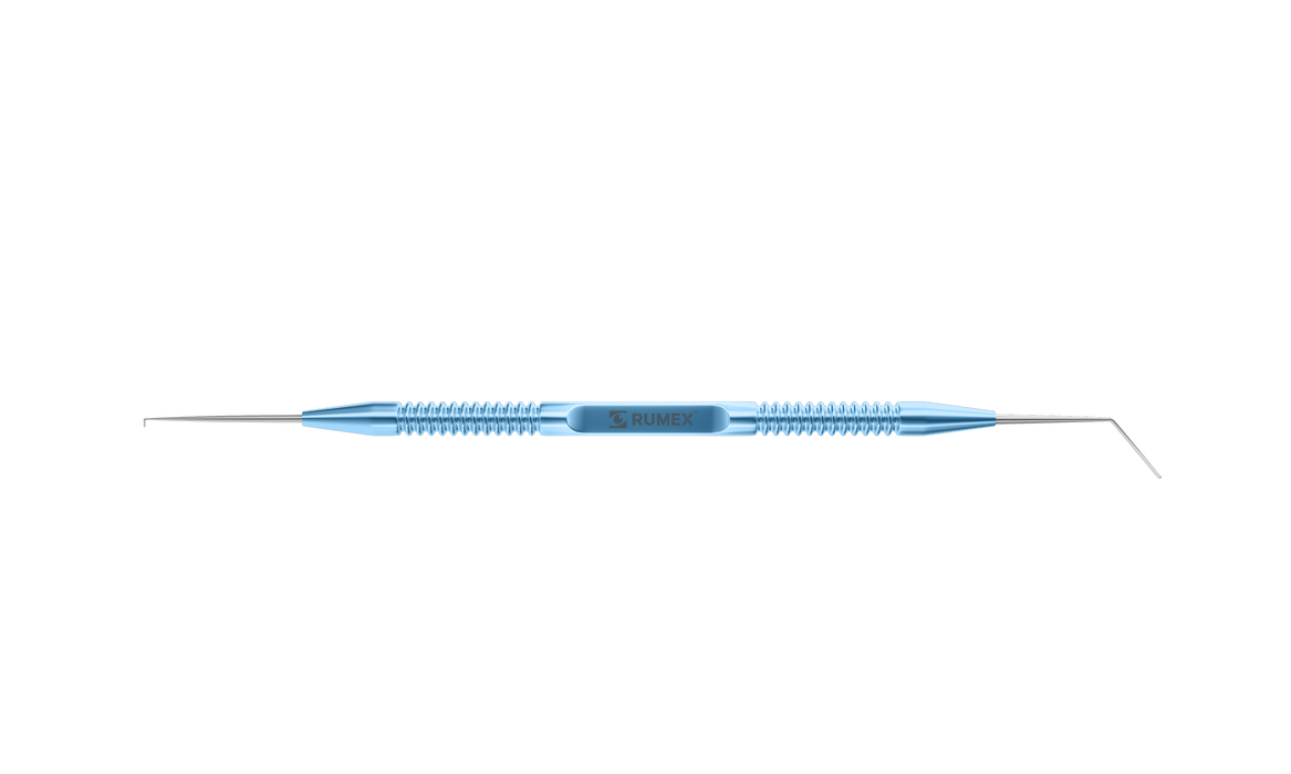 413R 20-013 LASIK Spatula and Flap Retreatment Instrument, Double-Ended, Length 133 mm, Round Titanium Handle
