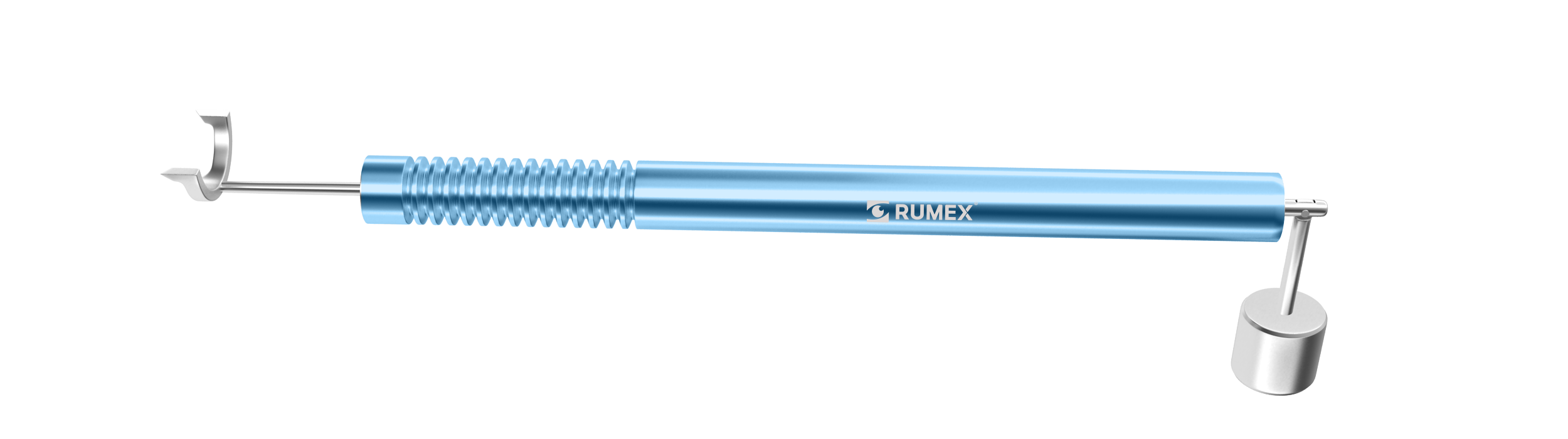 195R 3-1932 Whitehouse Gravity Axis Marker with Reduced Diameters, Straight, Marks at 3, 6, 9 o'Clock, 9.50/12.50 mm, Length 153 mm, Round Titanium Handle, Stainless Steel Gravity System