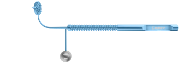 243R 3-1941 Rumex Toric Combo Marker, Horizontal 0-0 Axis, Length 125 mm, Round Titanium Handle, Stainless Steel Gravity System