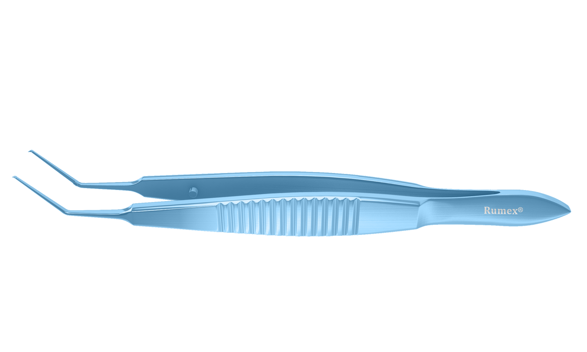 018R 4-0300T Utrata Capsulorhexis Forceps, Cystotome Tips, 11.50 mm Straight Jaws, Flat Handle, Length 82 mm, Titanium