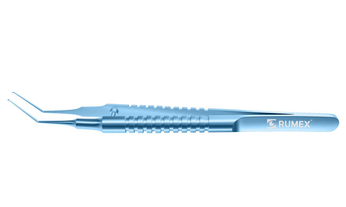 202R 4-031T Utrata Capsulorhexis Forceps, Regular Tips, 11.50 mm Straight Jaws, Round Handle, Length 110 mm, Titanium