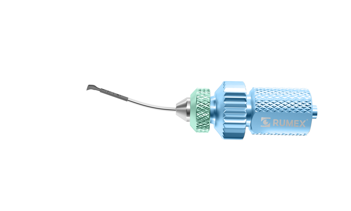126R 4-03742 Lesieur Capsulorhexis Forceps with Internal Ruler, 23 Ga, 7 Engravings, Reduced Length, Gentle Curved Tube, Micro Jaws, Tip Only