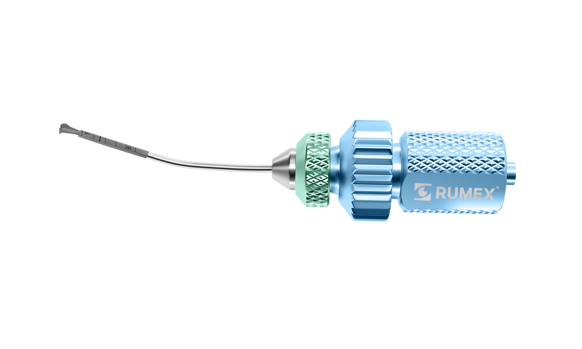 641R 4-03791 Capsulorhexis Forceps with View Port, 23 Ga, 7 Engravings, Reduced Length, Gently Curved Tube, Micro Jaws 0.80 mm, Tip Only