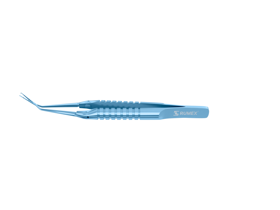 999R 4-03962/SRT Capsulorhexis Forceps with Scale (2.50/5.00 mm), Cross-Action, for 1.50 mm Incisions, Straight Titanium Jaws (8.50 mm), Long Lever (26.00 mm), Short (71 mm) Round Titanium Handle, Length 100 mm