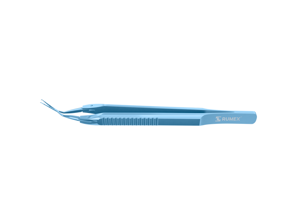 999R 4-0396/MFT Capsulorhexis Forceps with Scale (2.50/5.00 mm), Cross-Action, for 1.50 mm Incisions, Straight Titanium Jaws (8.50 mm), Short Lever (16.00 mm), Medium (91 mm) Flat Titanium Handle, Length 110 mm