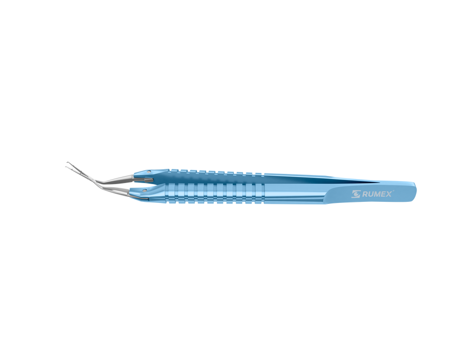 999R 4-0396/MR Capsulorhexis Forceps with Scale (2.50/5.00 mm), Cross-Action, for 1.50 mm Incisions, Straight Stainless Steel Jaws (8.50 mm), Short Lever (16.00 mm), Medium (91 mm) Round Titanium Handle, Length 110 mm
