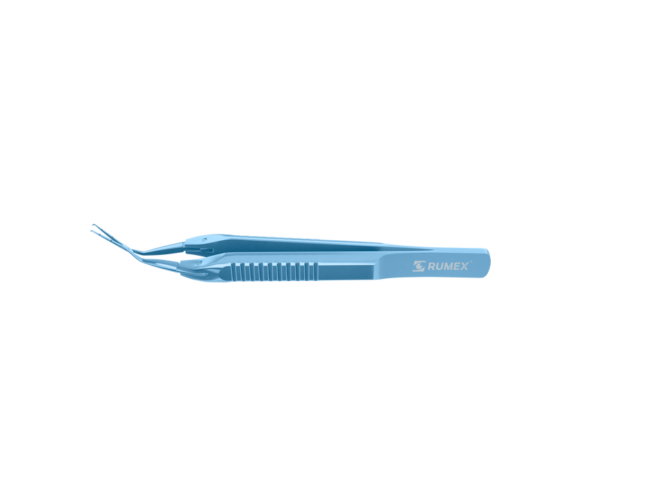 999R 4-0396/SFT Capsulorhexis Forceps with Scale (2.50/5.00 mm), Cross-Action, for 1.50 mm Incisions, Straight Titanium Jaws (8.50 mm), Short Lever (16.00 mm), Short (71 mm) Flat Titanium Handle, Length 90 mm