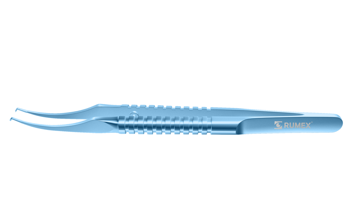 355R 4-0540T Colibri Corneal Forceps, Bonn-Type Tips, 0.12 mm, 1x2 Teeth, 5.00 mm Tying Platform, Round Handle, Length 109 mm, Titanium