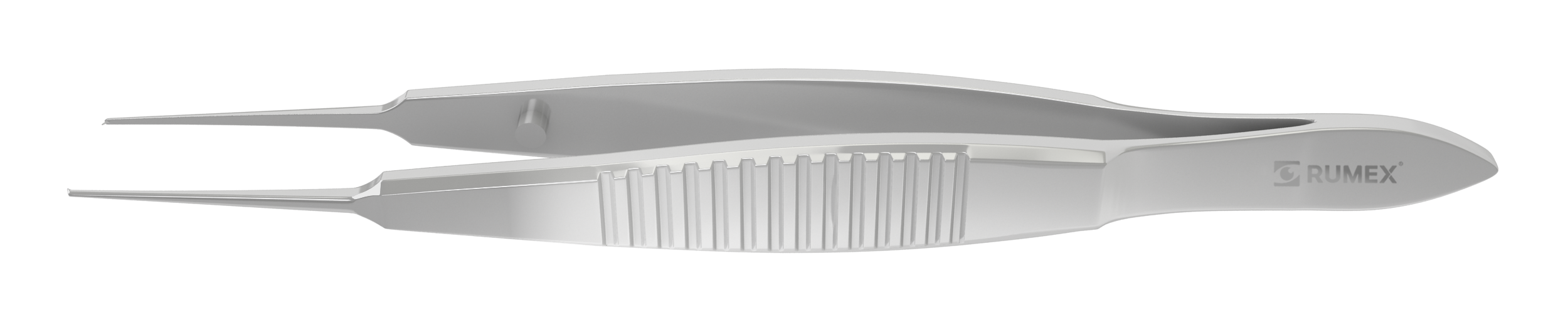 258R 4-0602S Castroviejo Suturing Forceps, 0.50 mm, 1x2 Teeth, 6.00 mm Tying Platform, Flat Handle, Length 108 mm, Stainless Steel