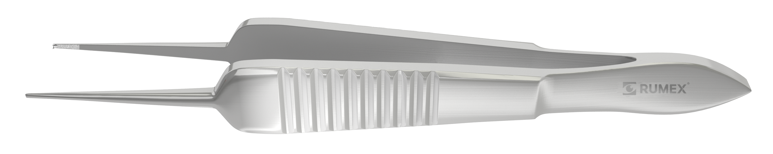 851R 4-0606S Paufique Suturing Forceps, 0.50 mm, 1x2 Teeth, 6.00 mm Tying Platform, Flat Handle, Length 87 mm, Stainless Steel