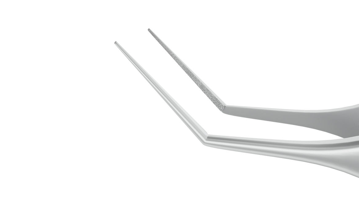 440R 4-092S Kelman-McPherson Tying Forceps, Angled Shafts, with 10.00 mm Tying Platforms, Length 86 mm, Stainless Steel