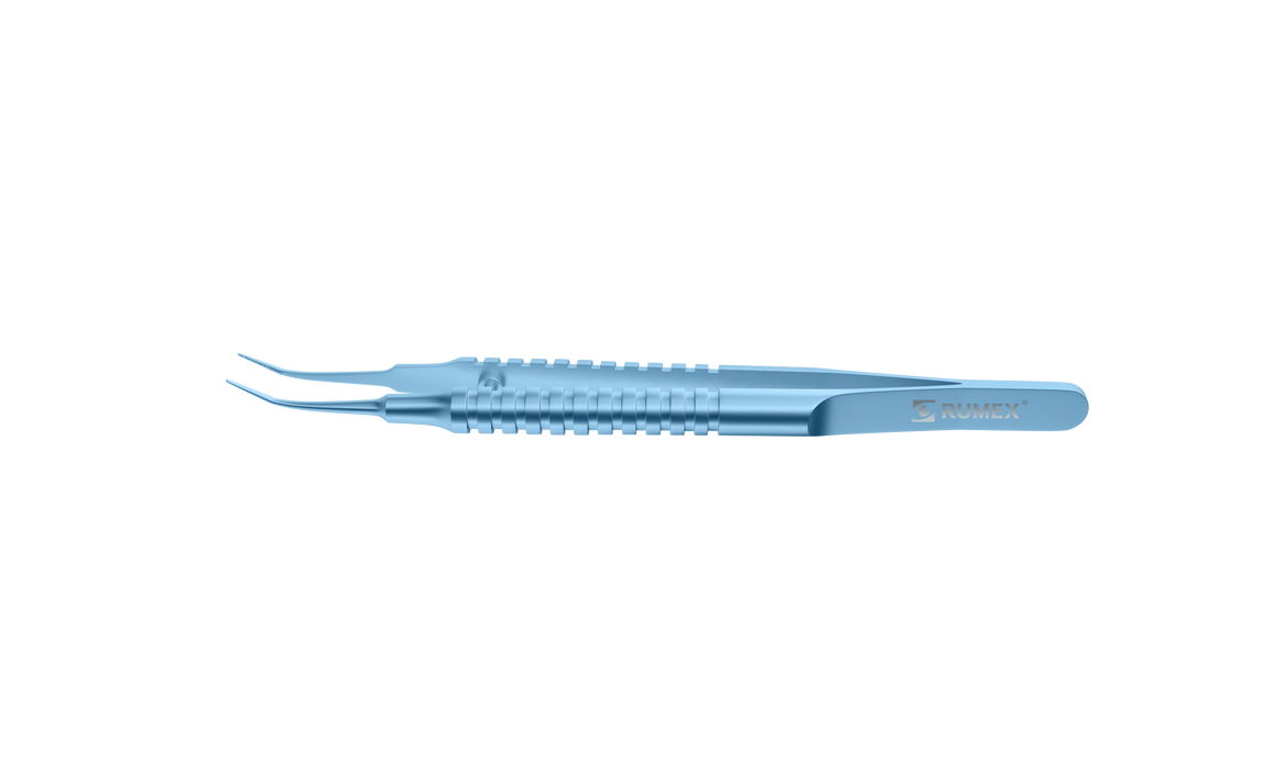 416R 4-182T Catalano Curved Micro Tying Forceps, 6.00 mm V-Groove Tying Platform, Length 106 mm, Titanium