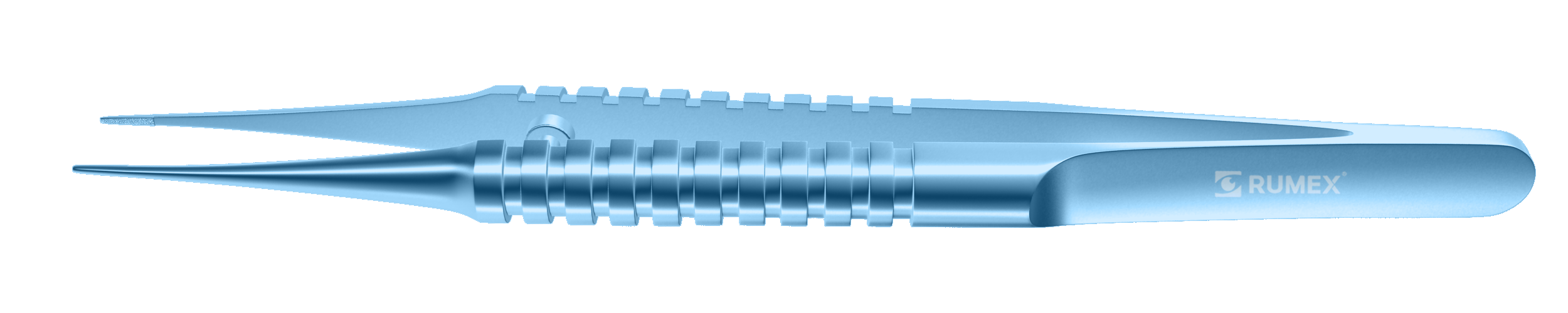 118R 4-185T Tennant Straight Tying Forceps, Extra-Delicate Tips, for 9-0 to 11-0 Sutures, Round Handle, Length 108 mm, Titanium
