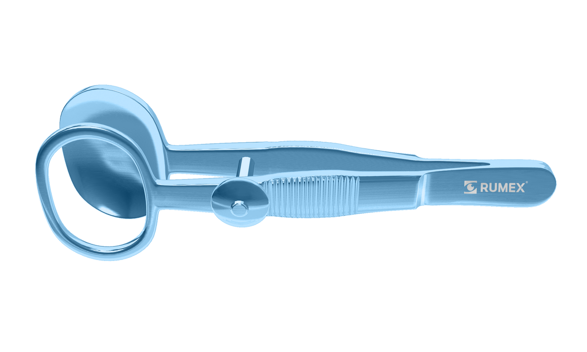 399R 4-1906T Desmarres Chalazion Forceps, Large, 31.00 x 17.40 mm Platform, Length 96 mm, Titanium