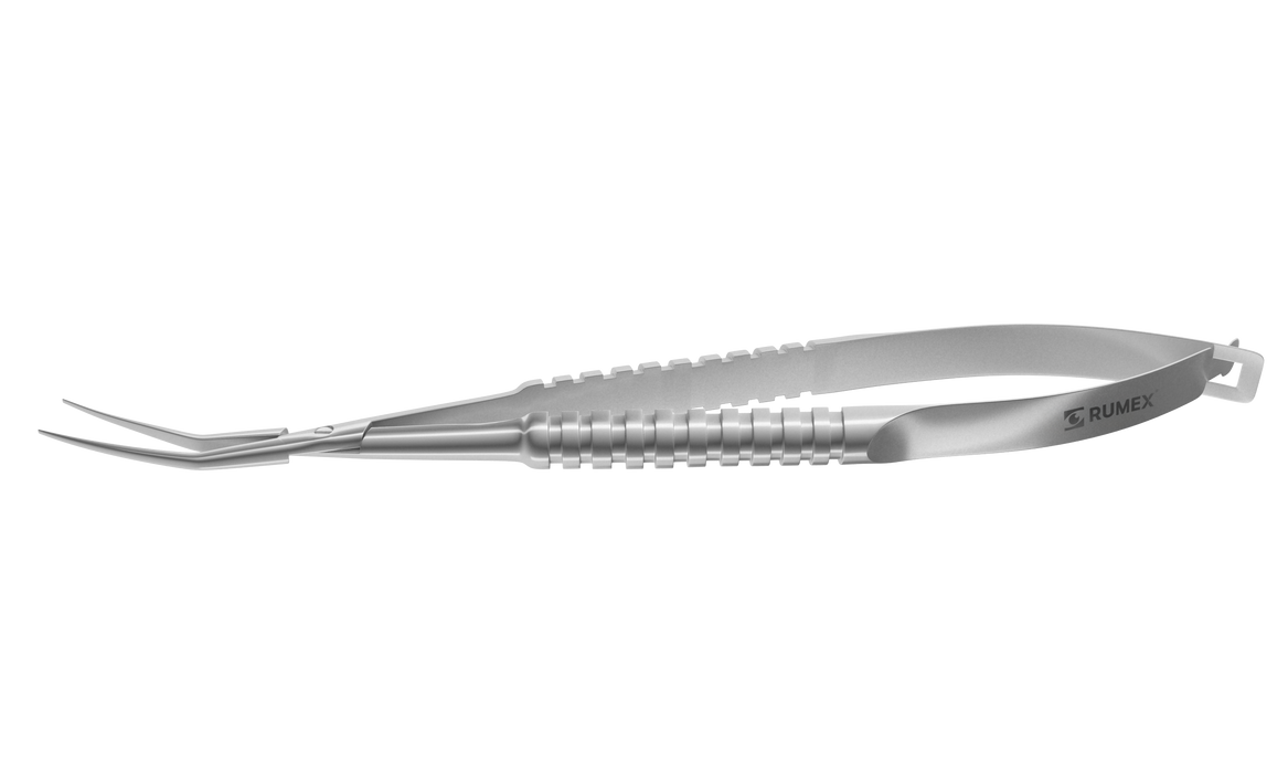693R 4-20111S ICL Cartridge Loading Forceps, Angled 30° Long Jaws, Round Handle, Length 120 mm, Stainless Steel