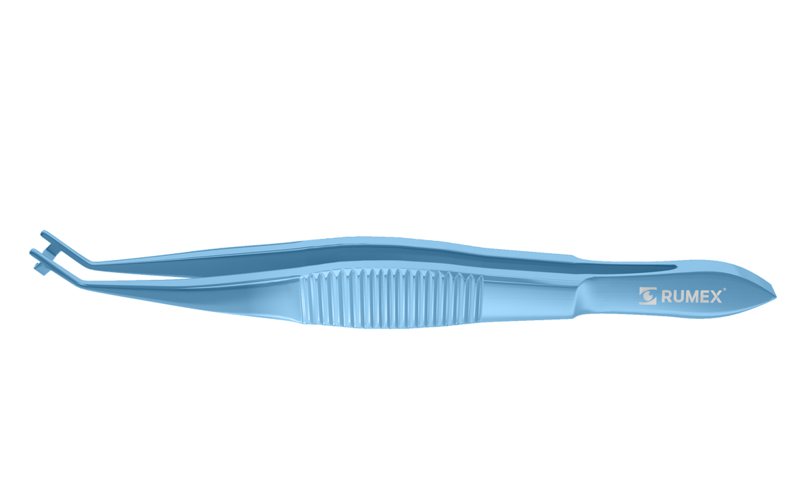 285R 4-2107T Steinert Paddle Lens Folding Forceps, Angled Shafts, Flat Handle, Length 110 mm, Titanium