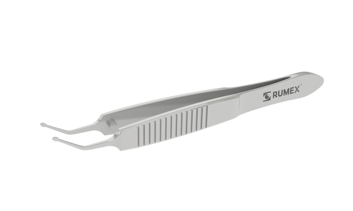 437R 4-240 Guell DMEK Forceps, Angled Shafts, Highly Polished Broad Tips, Length 103 mm, Stainless Steel