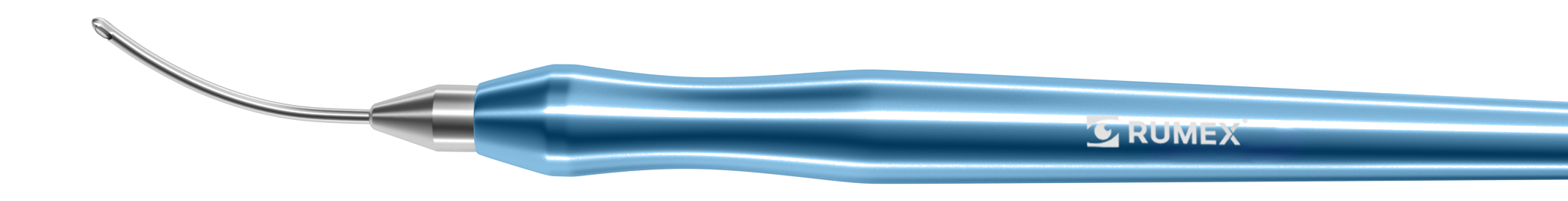 400R 7-0811 Stodulka Enhanced Irrigation Handpiece for Bimanual Technique, Curved, 21 Ga, Two Ports on Side 0.50 x 1.00 mm, Length 105 mm, Titanium Handle
