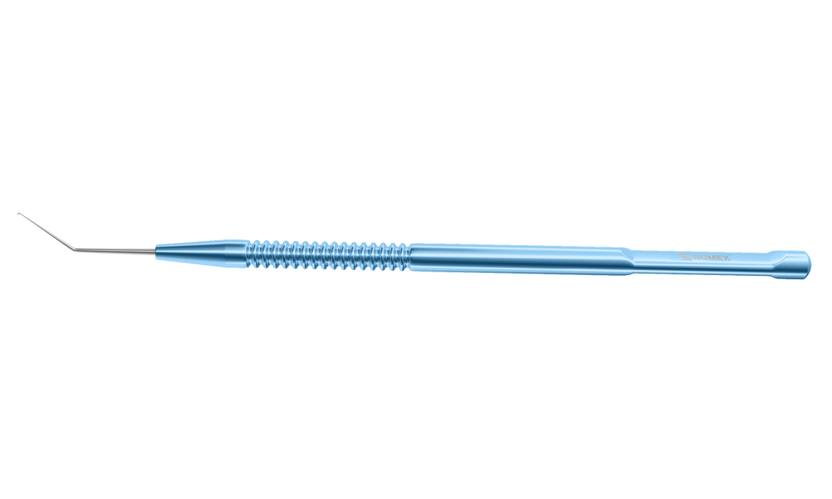 282R 7-125 Phaconit Quick Chopper, 0.18 mm Wide Tip, Angled, Length 120 mm, Round Titanium Handle