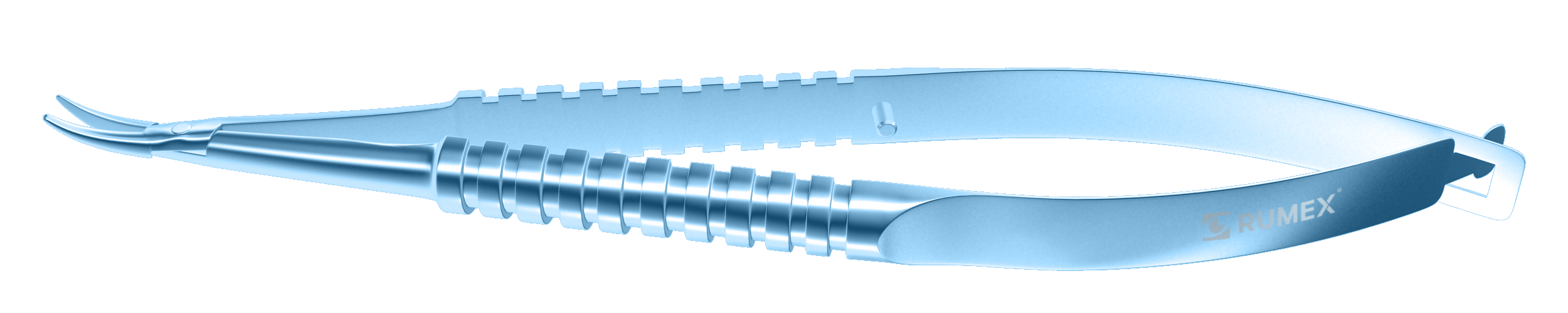 078R 8-061T Barraquer Needle Holder, 12.00 mm Standard Jaws, Curved, without Lock, Long Size, Length 125 mm, Titanium