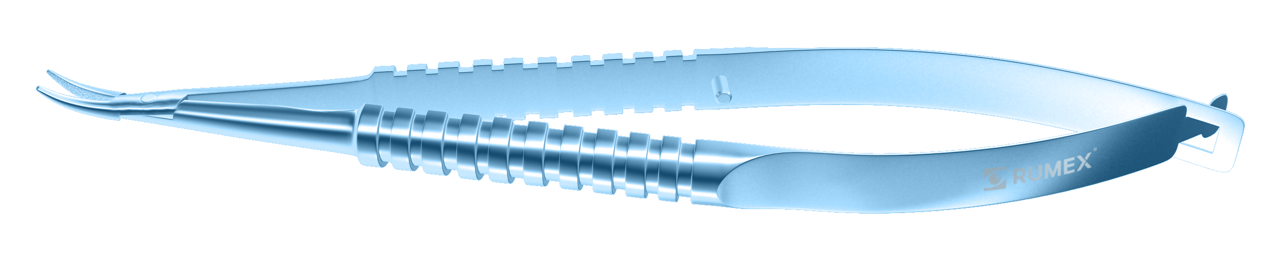 059R 8-091T Barraquer Needle Holder, 12.00 mm Strong Jaws, Curved, without Lock, Long Size, Length 125 mm, Titanium