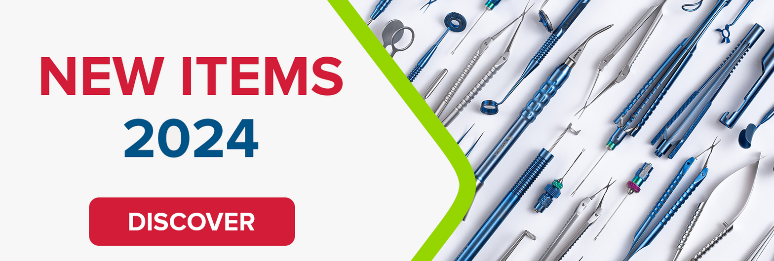 RUMEX titanium and stainless steel instruments for ophthalmic surgery