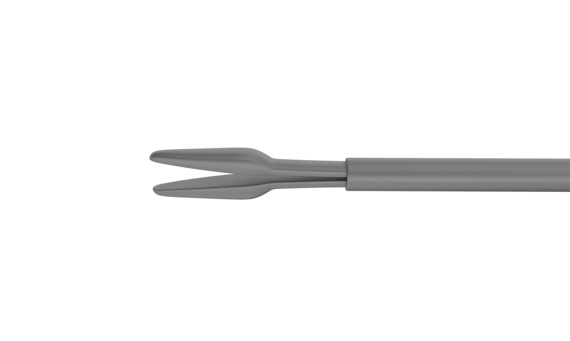 592R 12-301-23H Gripping Forceps with a Sandblasted Platform, Attached to a Universal Handle, with RUMEX Flushing System, 23 Ga